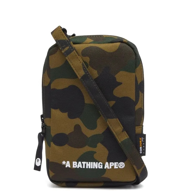 Bag A Bathing Ape 1St Camo Cordura Phone Shoulder Bag Green Universal