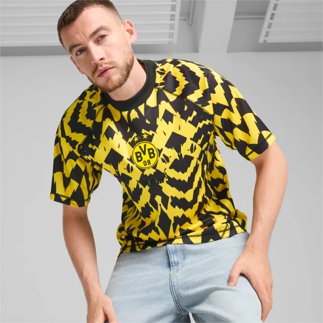 PUMA Borussia Dortmund Ftblstatement Retro Jersey Men, Faster Yellow/Black
