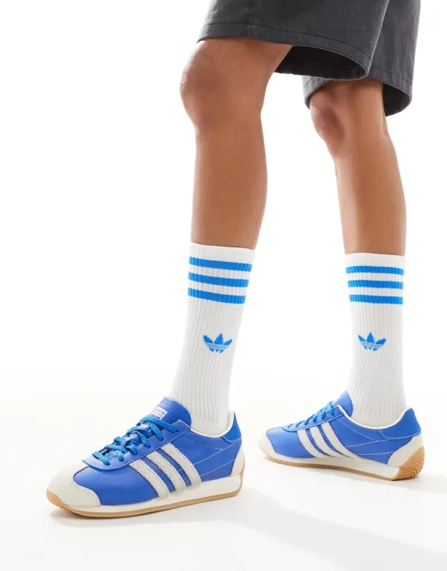 Adidas Originals Country Og Trainers In Blue And White-Multi