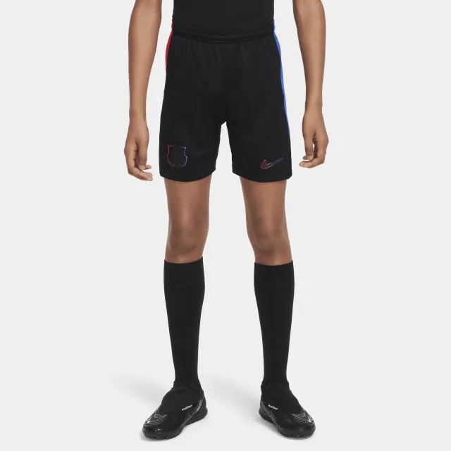 F.C. Barcelona 2024/25 Stadium Away Older Kids' Nike Dri-FIT Football Replica Shorts - Black - Polyester