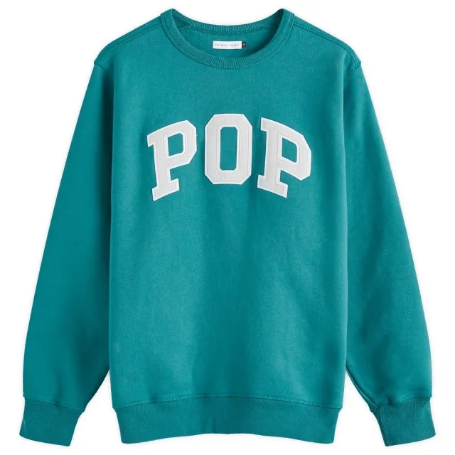 Pop Trading Company Men's Arch Logo Crew Sweat Bayberry