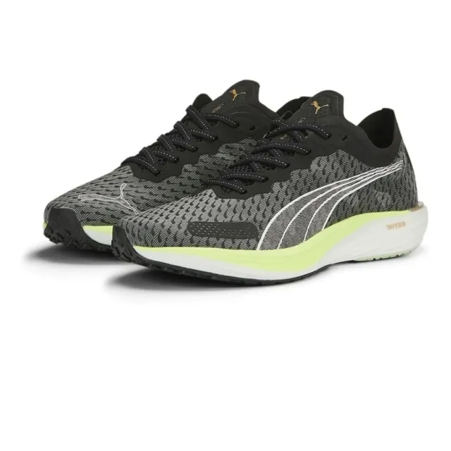 PUMA Liberate Nitro 2 Run 75 Running Shoes Women, Black/White/Fast Yellow