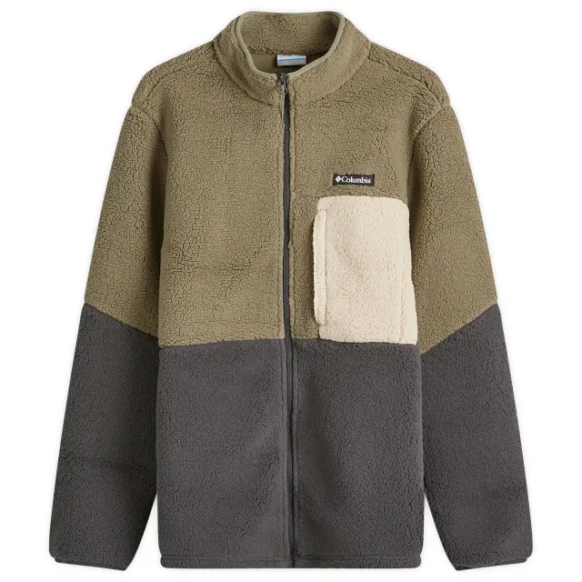 Columbia Men's Mountainside™ Heavyweight Fleece Stone Green/Shark/Ancient Fossil