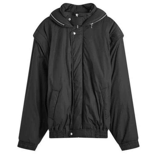 Isabel Marant Men's Kasim Removable Sleeve Bomber Jacket Faded Black