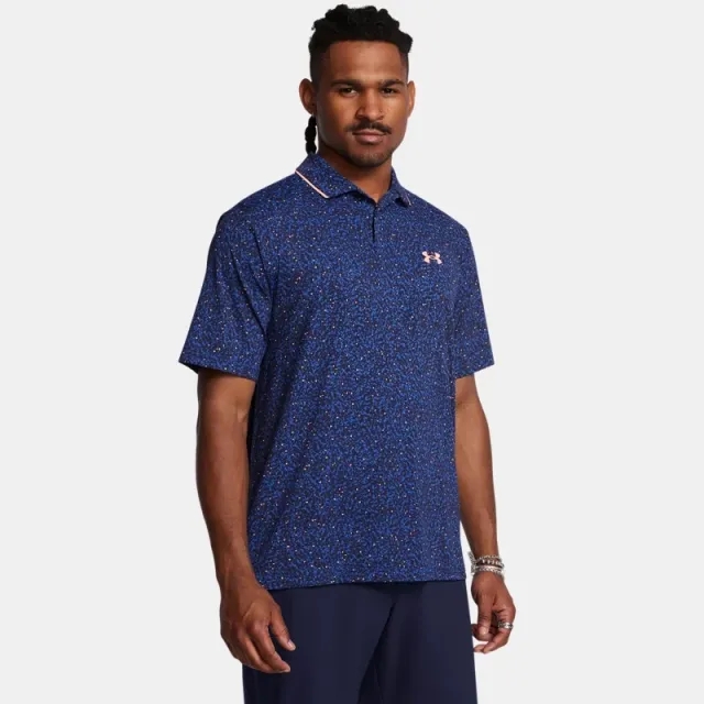 Men's  Under Armour  Iso-Chill Verge Polo Tech Blue / Flare Orange / Flare Orange S