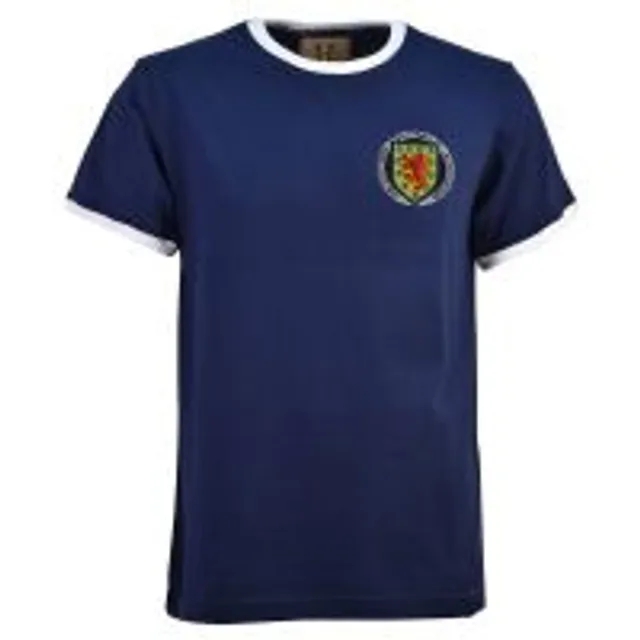 Kids Scotland 1970's Navy/White T-Shirt