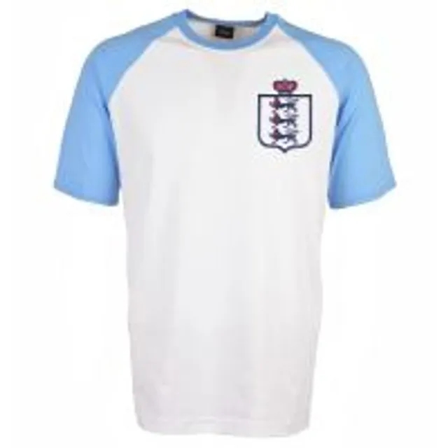 Kids England Raglan Sleeve White/Sky T-Shirt