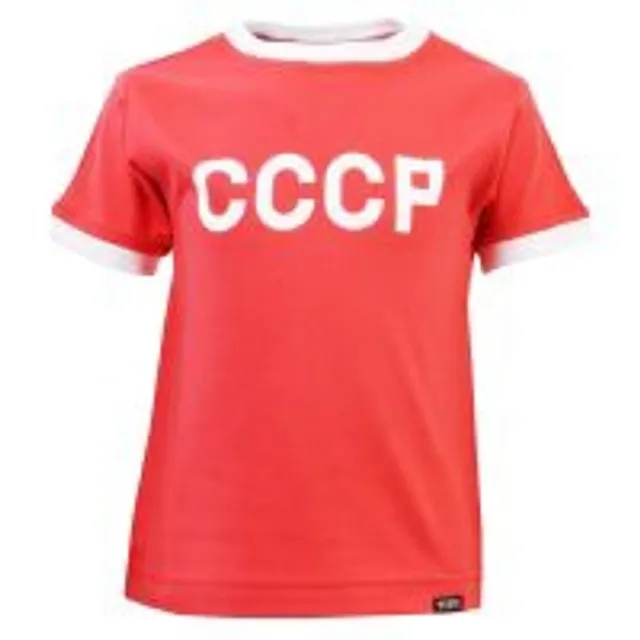 Kids Soviet Union CCCP 12th Man  T-Shirt - Red/White Ringer