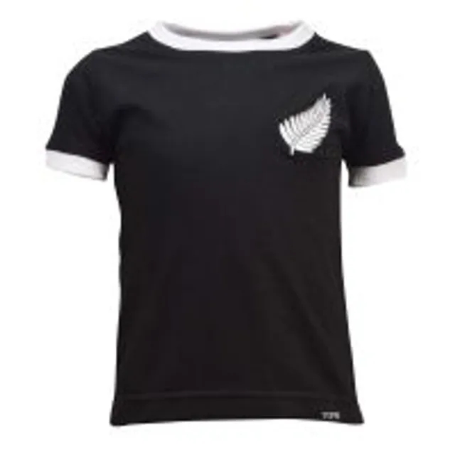 Kids New Zealand Tee Black/White Ringer