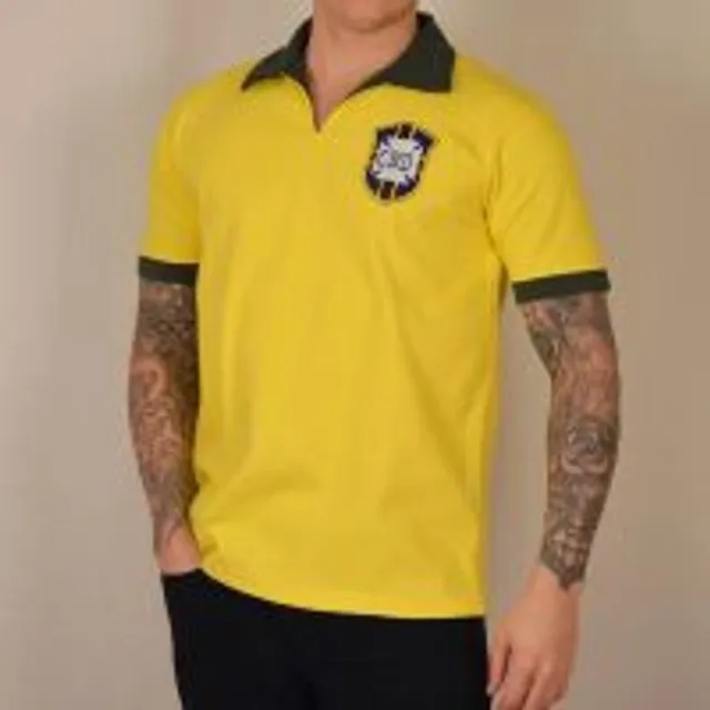 Brazil 1958 World Cup Retro Football Shirt