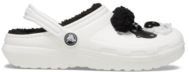 Crocs | Kids | Classic Lined I AM Panda Bear | Clogs | Chalk/Black | J3