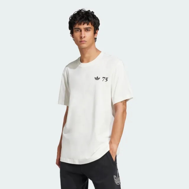 Adidas Originals 75Th Anniversary Sl 72 Tee In Off White