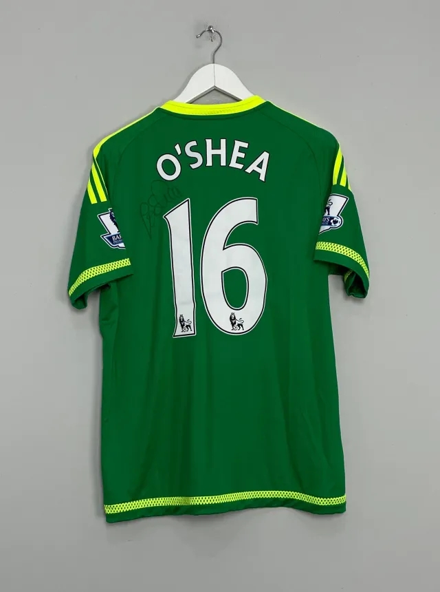 2015/16 SUNDERLAND O'SHEA #16 *MATCH ISSUE + SIGNED* AWAY SHIRT (L) ADIDAS | Cult Kits