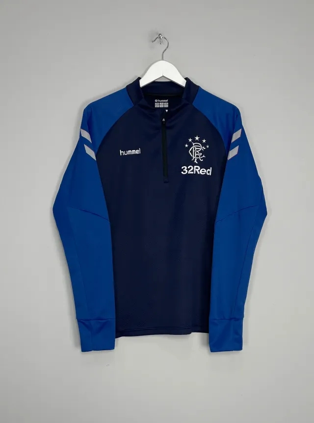2018/19 RANGERS 1/4 ZIP TRAINING TOP (M) HUMMEL | Cult Kits