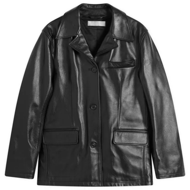 Our Legacy Women's Lane Jacket Heavy Grain Black Leather