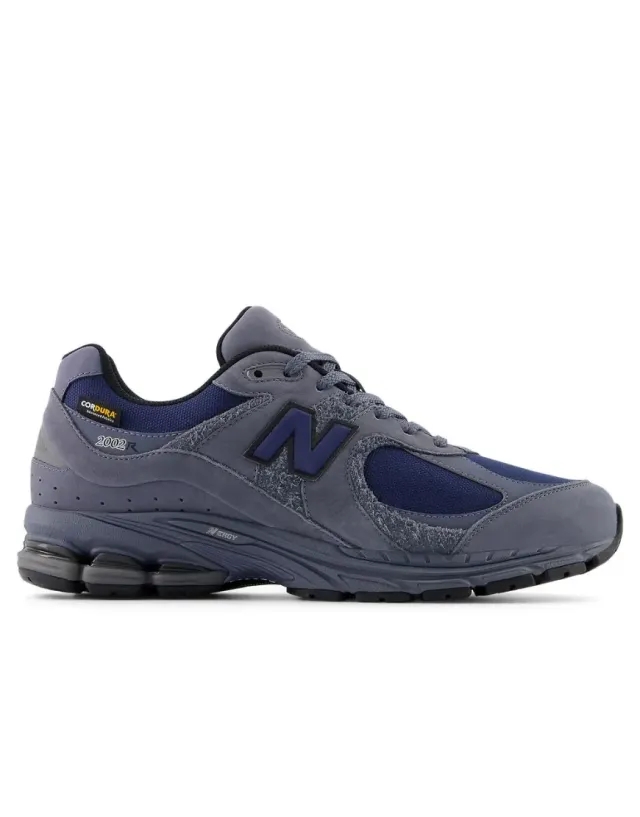 New Balance Men's 2002R in Grey/Blue/Black Leather