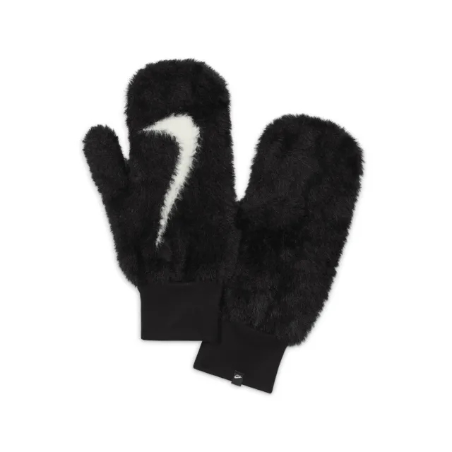 Nike Plush Knit Mittens - Black - Organic Cotton Minimum