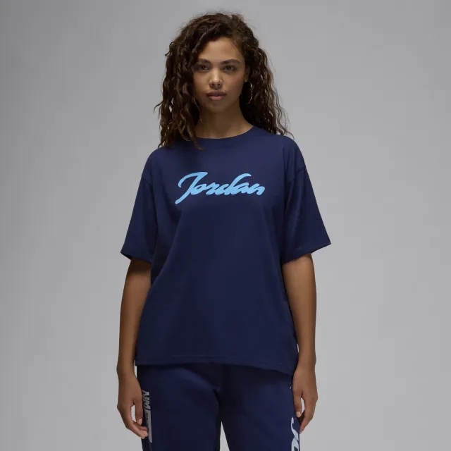 Nike Jordan Jordan Flocked Graphic Holiday T-Shirt In Navy