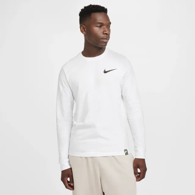 Nike Sportswear Club Long-sleeve T-shirt - White - Cotton/Polyester