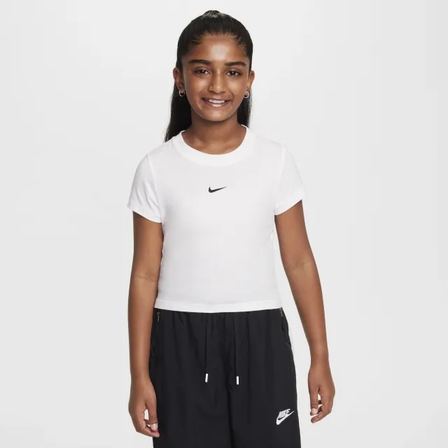 Nike Girls' Sportswear Crop T-Shirt Junior - White - Kids