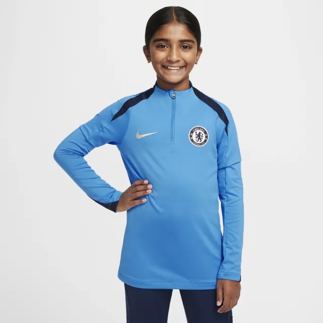 Nike Older Kids' Dri FIT Football Drill Top Chelsea F.C. Str