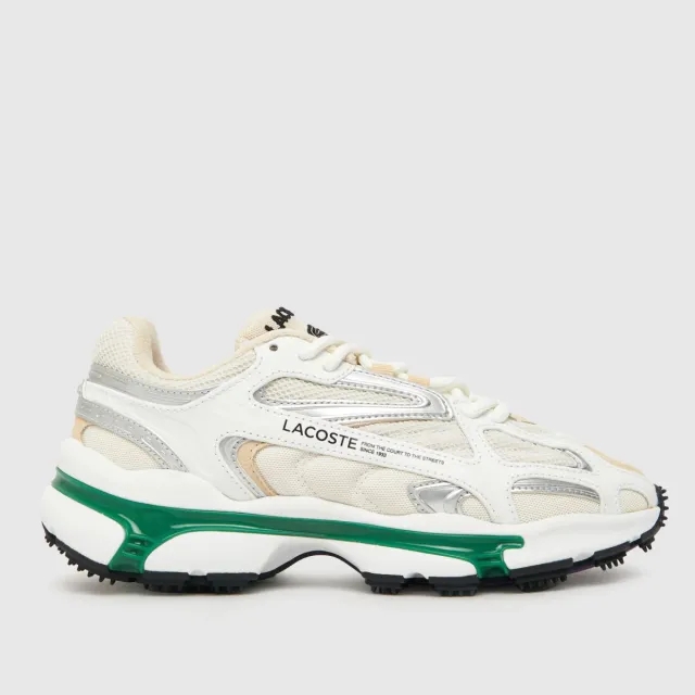 Lacoste l003 2k24 trainers in white & green