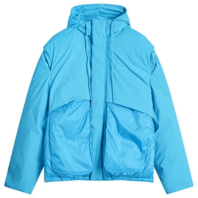 Represent Men's Layered Hooded Puffer Electric Blue