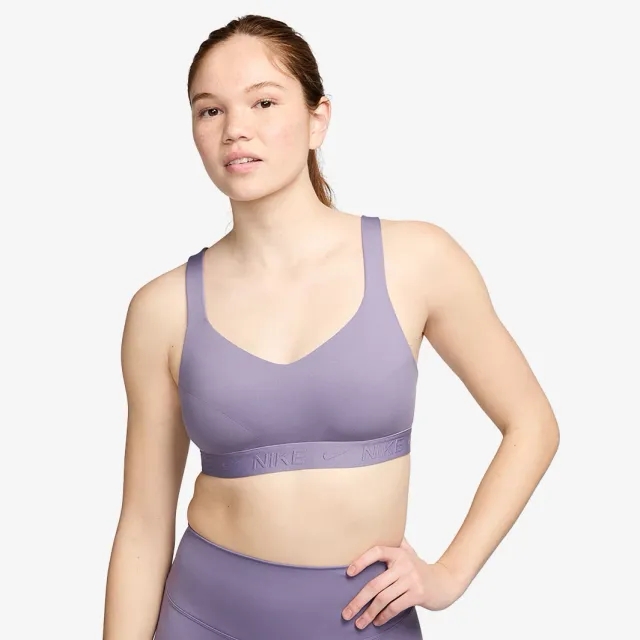 Nike Women's Indy High Support Sports Bra - Daybreak/Black - L - Purple - Size: Large