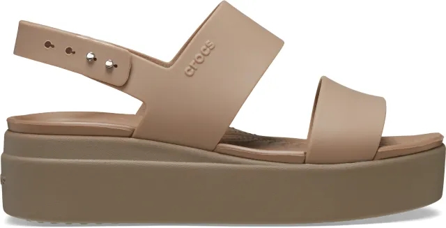 Crocs | Women | Brooklyn Low | Sandals | Latte/Mushroom | 9