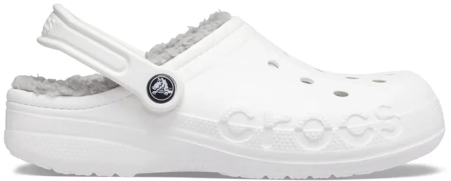 Crocs | Unisex | Baya Lined | Clogs | White / Light Grey | M12