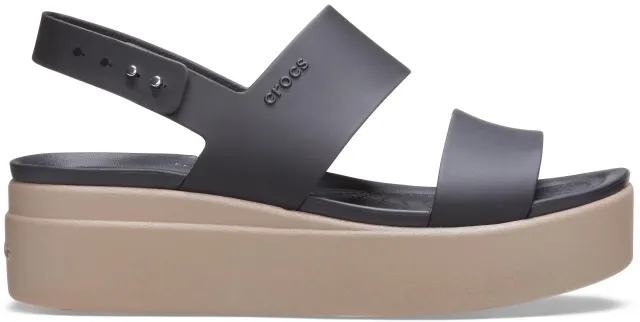 Crocs | Women | Brooklyn Low | Sandals | Black / Mushroom | 9