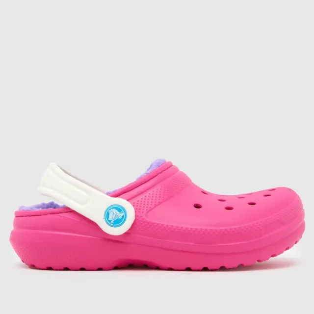 Crocs | Kids | Classic Lined | Clogs | Pink Crush / Multi | J3