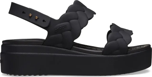 Crocs | Women | Brooklyn Woven Low | Sandals | Black / Black | 9