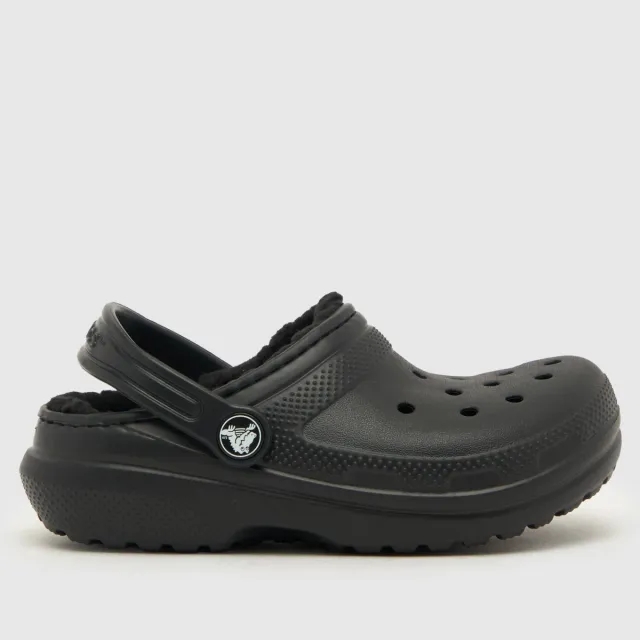 Crocs | Kids | Classic Lined | Clogs | Black / Black | C13