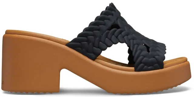 Crocs | Women | Brooklyn Woven Heel | Sandals | Black | 9