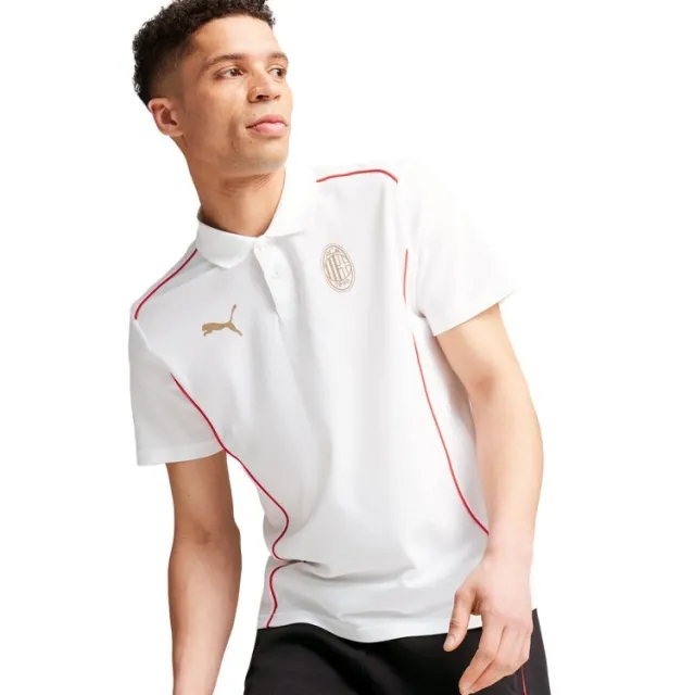 AC Milan Casuals Polo Shirt (White) 2024-2025 Men's Made By: Puma