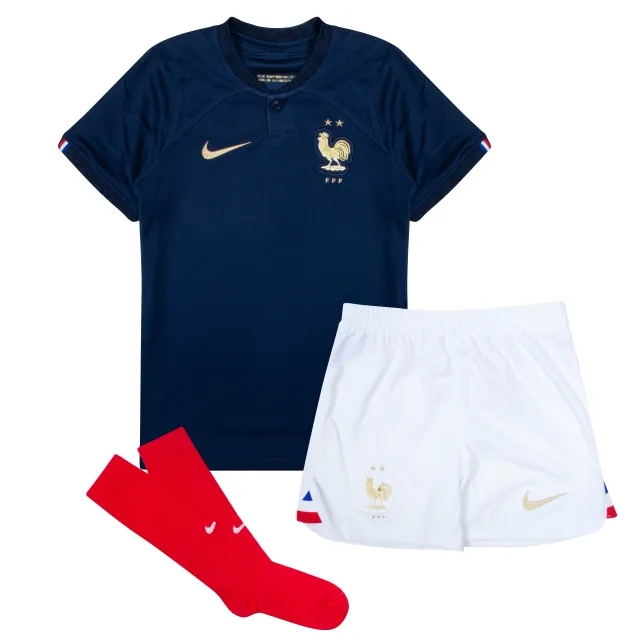 Nike France Boys SS Home Mini Kit 2022