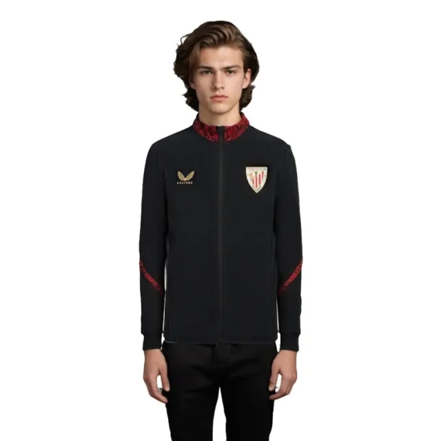 Athletic Bilbao Matchday Anthem Jacket (Black) 2024-2025 Men's Size: Small Made By: Castore