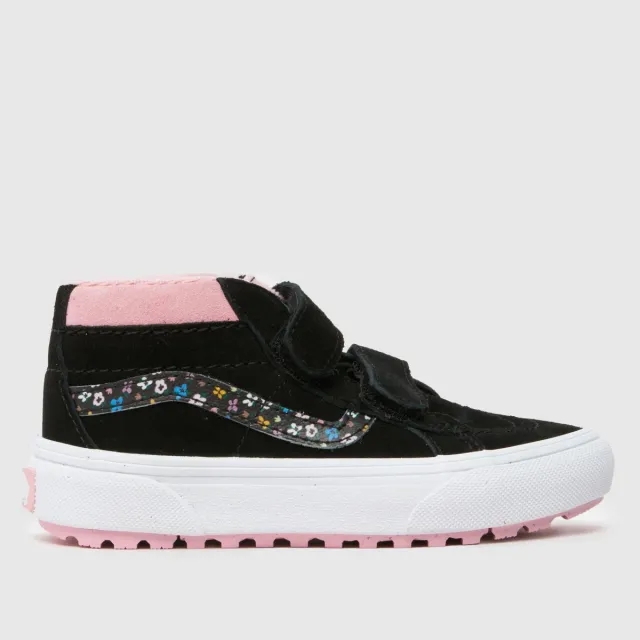 Vans - Kids Mte Sk8-Mid Reissue Hook And Loop Shoes (4-8 Years), Black