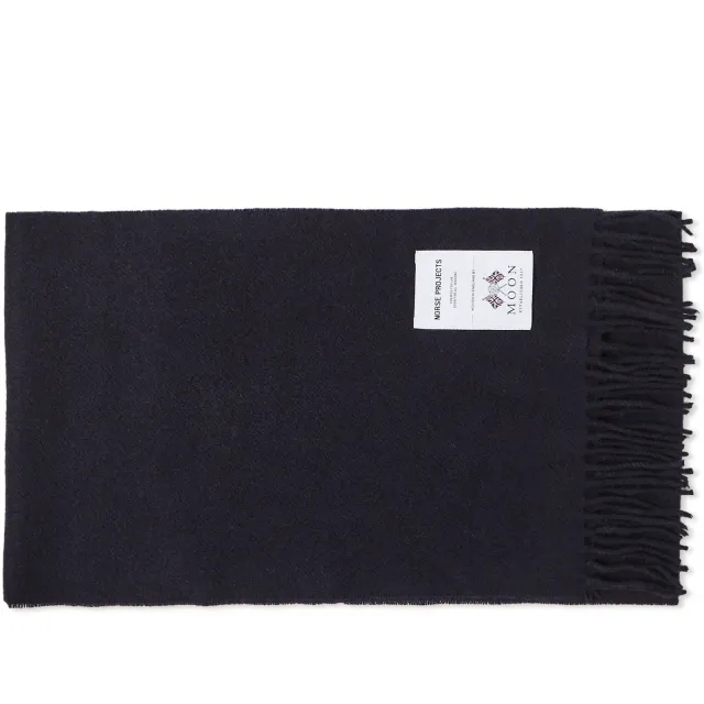 Norse Projects Men's Moon Lambswool Scarf Dark Navy