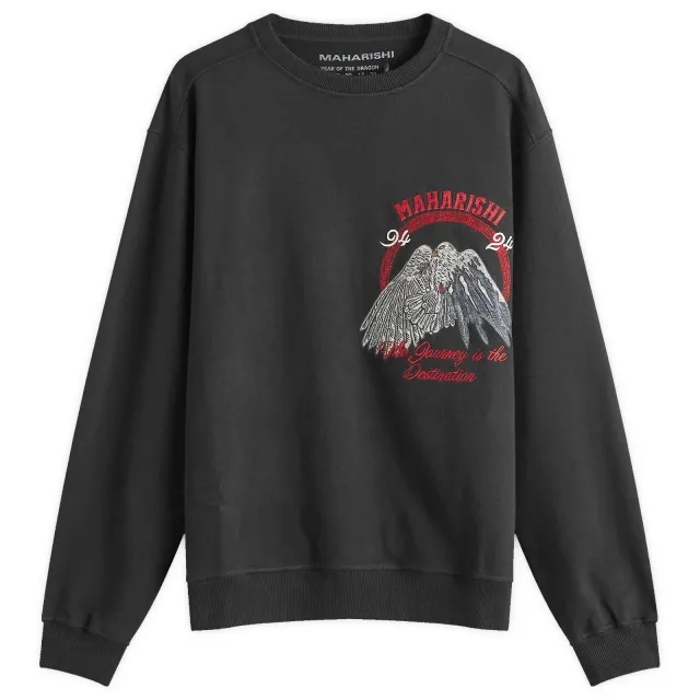 Maharishi Men's Peace Mount Crew Sweat Black