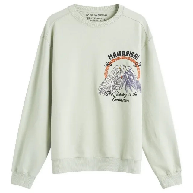 Maharishi Men's Peace Mount Crew Sweat Sage