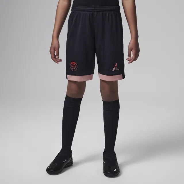 Nike Paris Saint-Germain 2024/25 Stadium Third Older Kids' Jordan Dri-FIT Football Replica Shorts - Black - Polyester