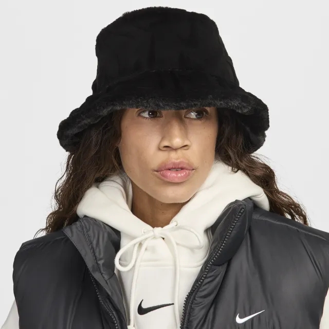 Nike Apex Faux Fur Bucket Hat - Black - Polyester