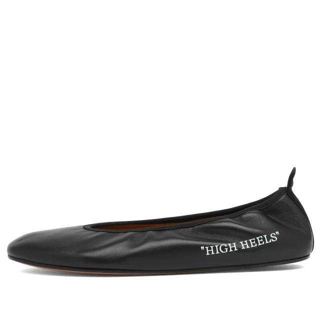 Off-White Women's High Heel Ballerina Shoes Black