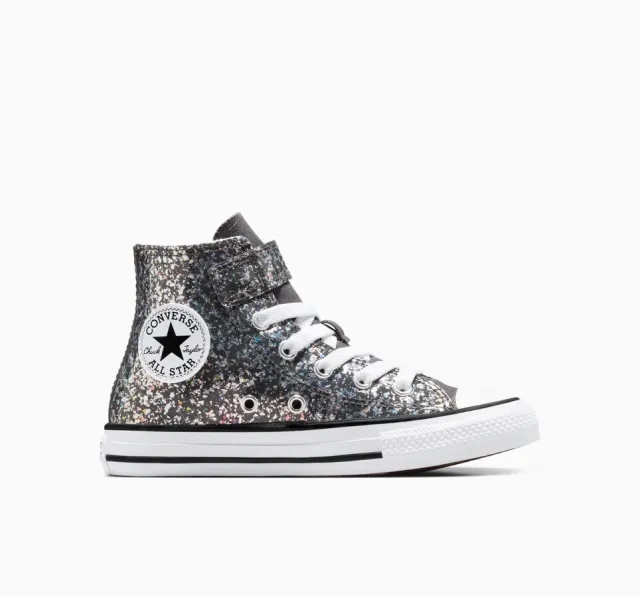 Converse black multi all star hi 1v Girls Junior trainers