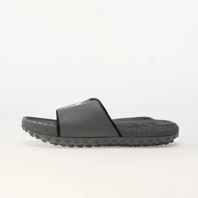 Under Armour Unisex Project Rock 3 Slides Clay Green / Black / Team Orange 8