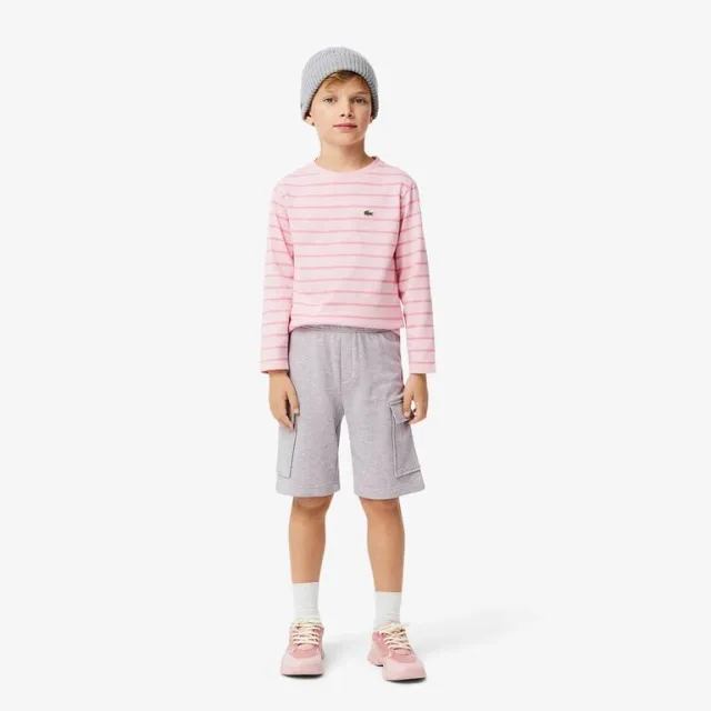 Lacoste Fleece Cargo Shorts - Grey Chine