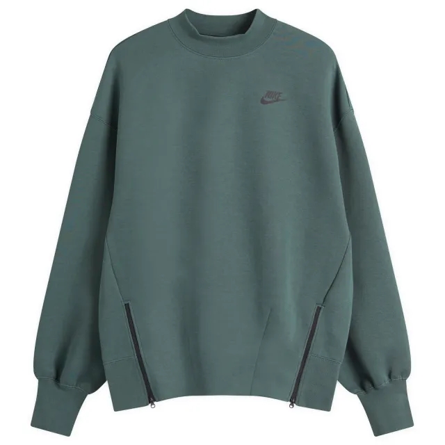 Nike Women's Tech Fleece Oversized Crew Sweat Green/Black