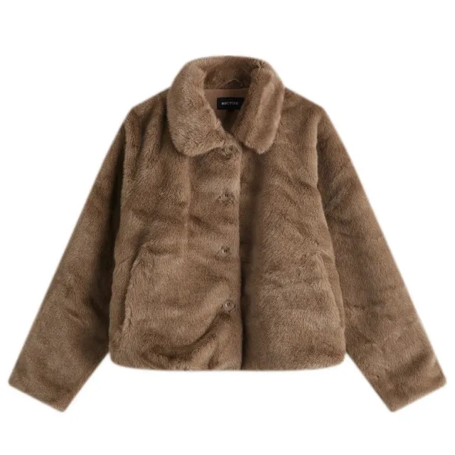 Meotine Women's Kelly Faux Fur Jacket Light Brown